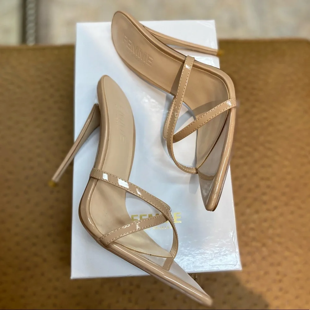 NIB Femme Los Angeles Donatella Mules - Picture 3 of 4
